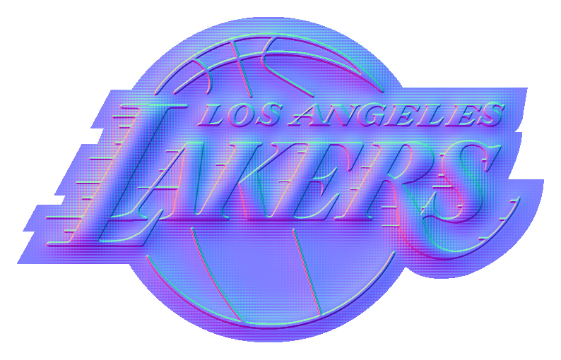 Los Angeles Lakers Colorful Embossed Logo vinyl decal